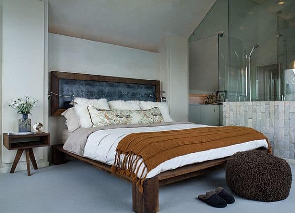 wooden bed rails