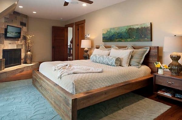 wooden bed frames full