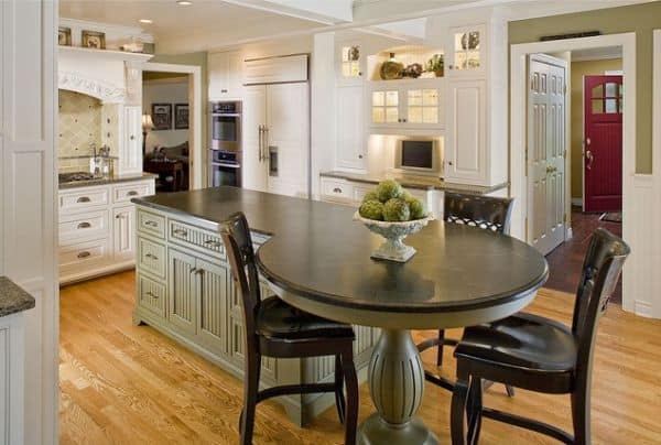 Kitchen Island Design Ideas With, Kitchen Island With End Seating Area
